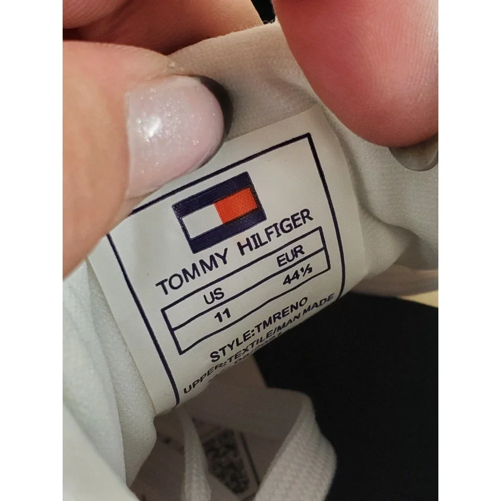 Tommy Hilfiger Reno Mens Shoes Sz 11 Casual White Canvas Lace Up Low Top Sneaker